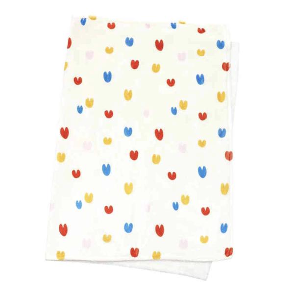 ・ふわふわでおしゃれな、小さなハートがデザインされたブランケットです。・裏面はボア仕様で、ふんわりとしたパステルカラーのブランケットです。・Sサイズ（70x100cm）で小さめサイズですが、膝掛けやお子様のお昼寝用にピッタリです。・膝掛けは...