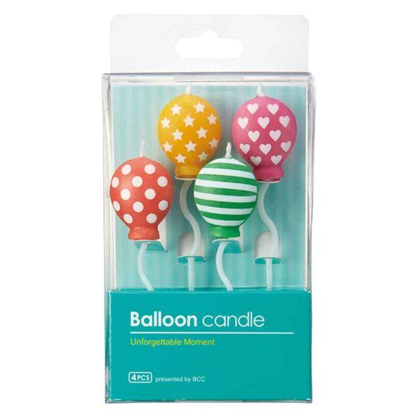 【バルーンキャンドル 4本入り】パーティーを愉しく演出してくれるポップなカラーのバルーンキャンドル。風に吹かれてふわふわと空に飛んでいる様子をピックをＳ字にして表現しました。【商品スペック】箱サイズ：Ｗ７７×Ｌ２５×Ｈ１４７ｍｍ■メーカー：...