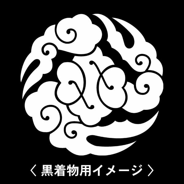 【 埼玉氷川神社 紋 】6枚入(布製のシール)羽織や着物に貼る家紋シール。男性 女性 留袖 黒紋付 白.黒地用 男の子着物用 七五三 お宮参り 貼り紋
