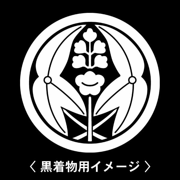 当店の【貼り紋シール】は数多くの式場、お衣装屋様にご利用頂いており、レンタルのお衣装にも安全にご使用頂けます。☆『 丸に変わり抱き沢潟 』 紋☆6枚1セット(1枚予備)　・男性用(4.0cm)：紋付、袴、婚礼用　・女性用(2.3cm)：留袖...