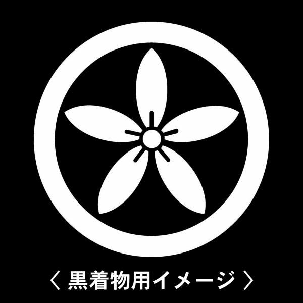 当店の【貼り紋シール】は数多くの式場、お衣装屋様にご利用頂いており、レンタルのお衣装にも安全にご使用頂けます。☆『 丸に細桔梗 』 紋☆6枚1セット(1枚予備)　・男性用(4.0cm)：紋付、袴、婚礼用　・女性用(2.3cm)：留袖、喪服、...