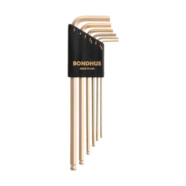 ボンダス（BONDHUS） ボールポイント・L-レンチ ロング ゴールド セット6本組(1.5-5mm) BLX6MG （ 821-8819 ）