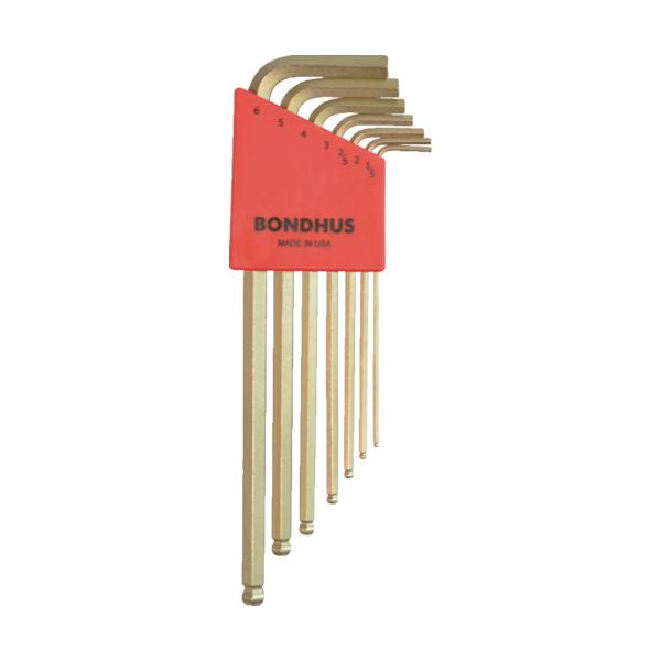 ボンダス（BONDHUS） ボールポイント・L-レンチ ロング ゴールド セット7本組(1.5-6mm) BLX7MG （ 821-8820 ）