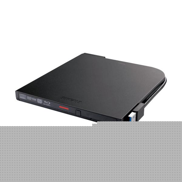 BUFFALO USB3.2(Gen1)対応 ポータブルBDドライブ 書込ソフト添付 ブラック BRXLPTV6U3BKB （ 384-7746 ）