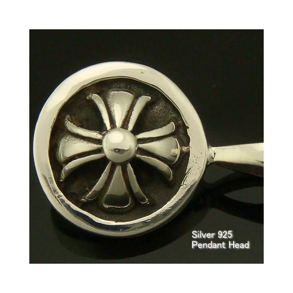 シルバー925 紋章 ペンダントヘッド シルバー925 輪っかの中にクロス silver925 シルバーアクセサリー ペンダントトップ メンズ