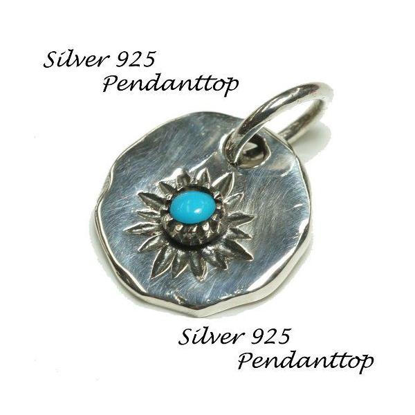 シルバー925 小ぶりでも存在感のある石付きペンダントトップ silver925