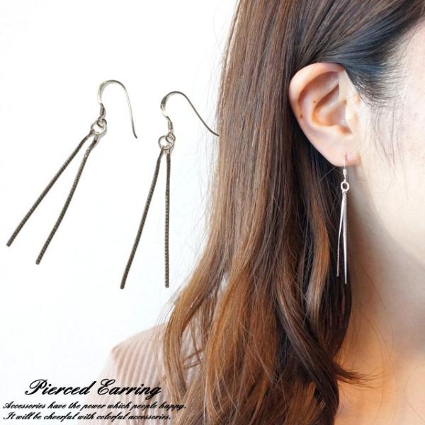 BOTTEGA VENETA チェーンドロップ　喜平　ピアス 925 シルバー BOTTEGA VENETA ボッテガ チェーンドロップ ピアス シルバー
