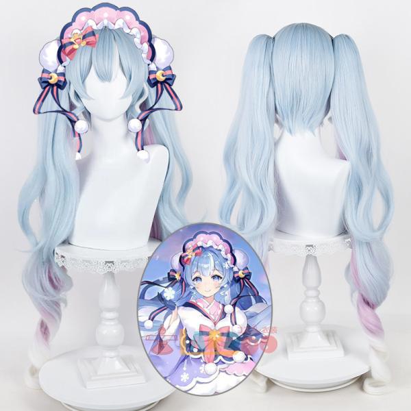 VOCALOID 初音ミク SNOW MIKU 2023 コスプレウィッグ ネット付き VOCALOID 初音ミク SNOW MIKU 2023 コスプレウィッグ ネット付き