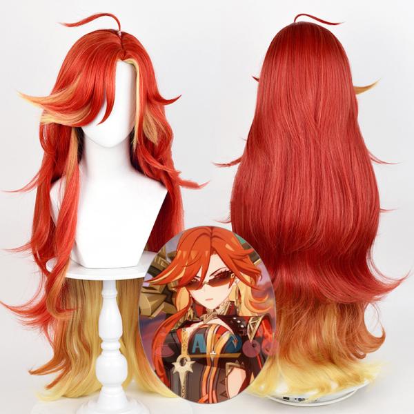 原神 Genshin マーヴィカ(炎神) コスプレウィッグ ネット付き 耐熱