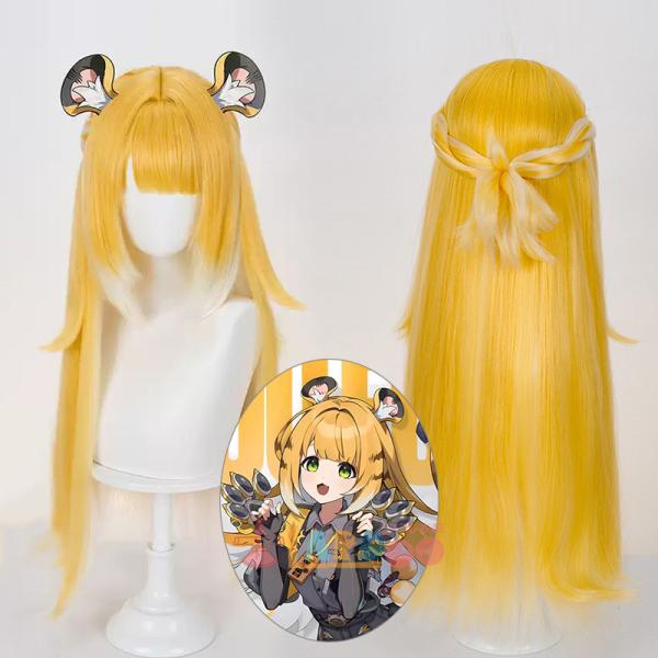 【即納】チーフーフー セット済み ウィッグ 五次元 ゼンレスゾーンゼ コスプレ 橘福福 チーフーフー 雲嶽山