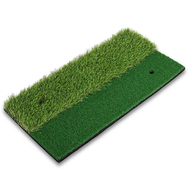 【商品説明】・2WAY仕様で本格的な練習が可能フェアウェイ芝と35mmのラフ芝、2種類の打感を1枚で体験できるゴルフマット。自宅や庭、室内練習場でいつでもラウンドに近い感覚で練習できます。・リアルな人工芝耐久性の高いPP（ポリプロピレン）人...