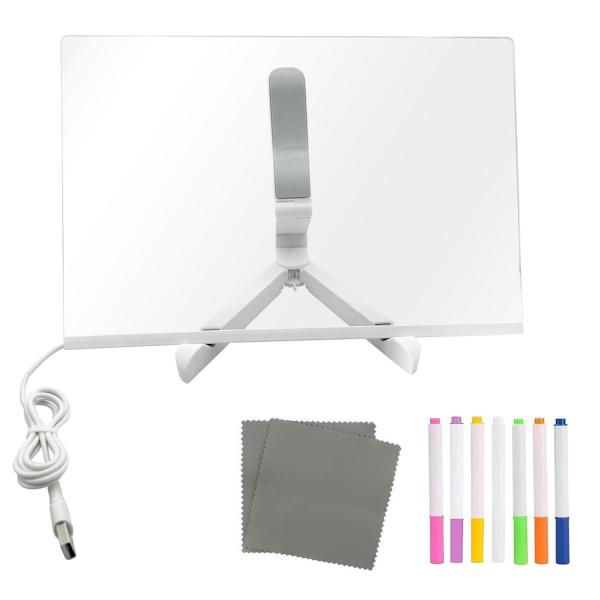 【商品説明】・従来の黒板やホワイトボードとは一線を画す、LED搭載のアクリル製お絵かきボードです。書いた絵や文字が光り、まるで自分だけのアートが浮かび上がるような感覚に。子どもから大人まで、創造力を刺激する楽しいアイテムです。・付属の7色蛍...