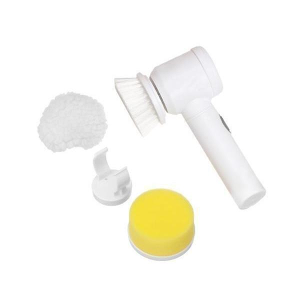 電動ポリッシャー コードレスクリーナー 高速回転 お掃除ブラシセット 3種ヘッド付 万能 防水 IPX5 軽量 頑固汚れ ((S