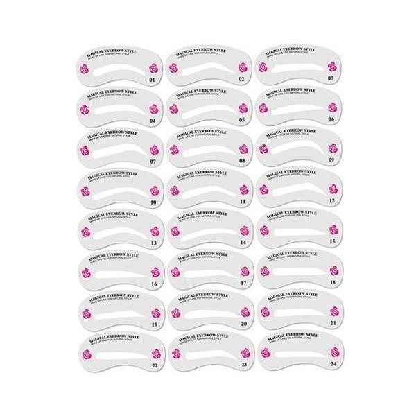 【商品説明】・アイブロウ用のテンプレートです。・24種類あるので様々なシーンに合わせて使い分けできます。・シートをあてて書くだけなので簡単に美眉にメイクアップできます。・簡単にできるので忙しい時の時短になります。・左右対称に書くことができま...