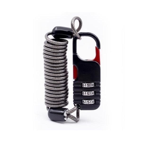 【商品説明】・3桁ダイヤル式のワイヤーロック・ボタンを押すだけで暗証番号を変更できる・自転車の盗難防止対策として自転車 鍵 ケーブルロック 黒 3桁ダイヤル式 コイルロック 最大80cm 小型コンパクト ワイヤーケーブル 防犯 盗難対策