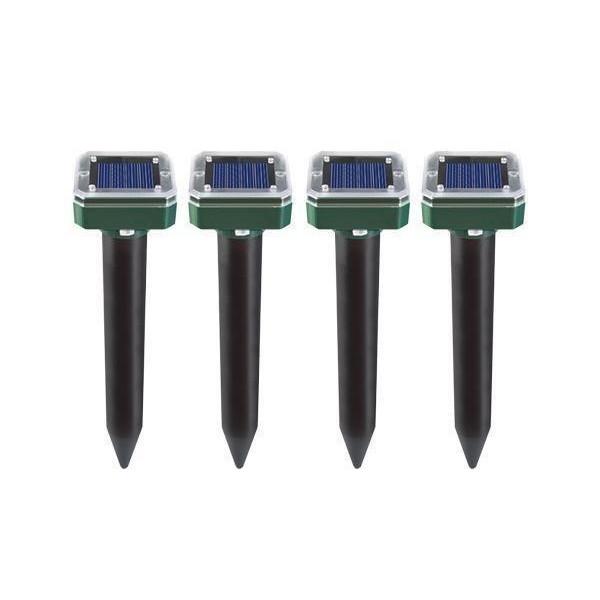 【商品説明】害獣がセンサー内に入ると、動物の嫌がる超音波を発し害獣を撃退します。ソーラーパネルからバッテリーが充電されるので、充電の手間が要りません。本体は防水処理が施されておりますので、雨でも安心です。【商品仕様】カラー　ブラック素材　A...