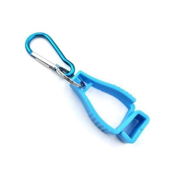 ゴルフ グローブホルダー 水色 グローブクリップ キーホルダー 手袋 片側カラビナタイプ ((S