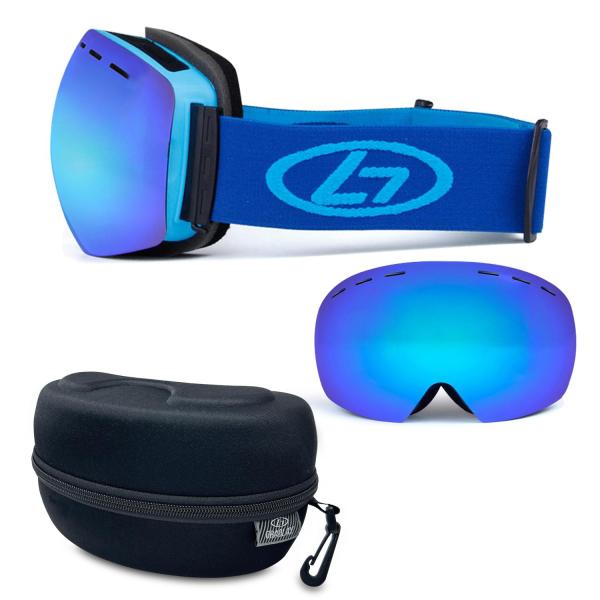 【商品説明】・雪面は紫外線の反射率80％で、眼に大きなダメージを受ける可能性があります。　このスノーゴーグルに搭載されたUVカットレンズは有害な紫外線を99%以上カットできて眼を保護してくれます。・ミラーコーティングが眩しさを抑え、明るい視...