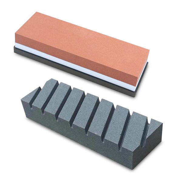 【商品説明】【砥石】・研ぎ石の"#1000"は粗研ぎ用、"#6000"は仕上げ用。1000グリットで素早く研磨し、6000グリットで滑らかに仕上げ。・研ぎ石のホルダー付きで初心者でも扱いやすく、包丁の角度を維持しながらきれいに研げる。・洋包...