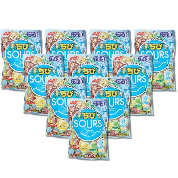 NOBEL 10個セット ノーベル ちびサワーズグミ ドリンクアソ-ト 80g