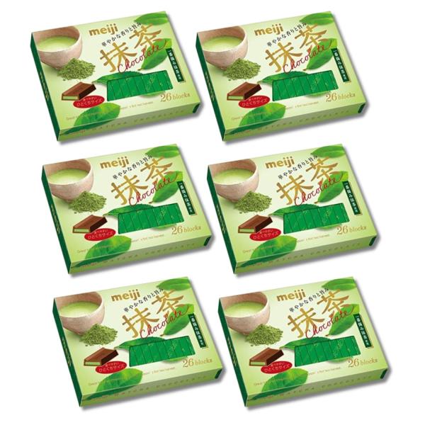 明治（meiji） 6個セット 抹茶チョコレートBOX 120g 26枚入 : LARGO