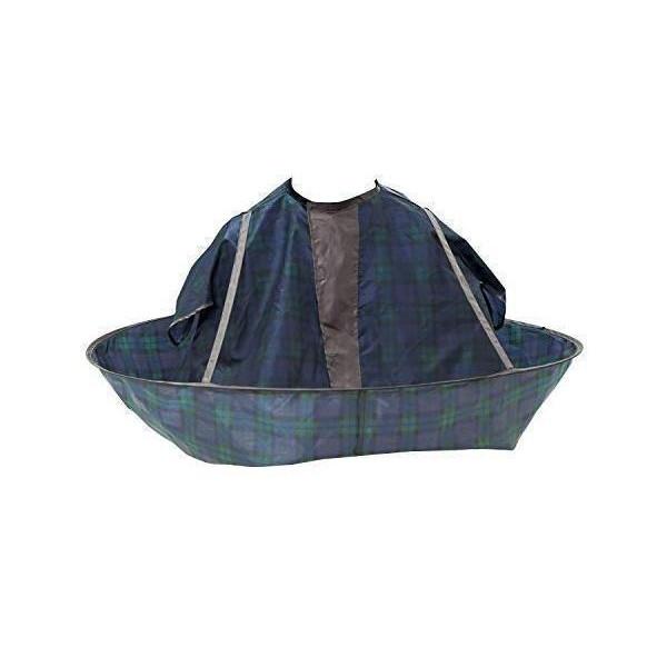 コジット ジャンボ散髪マント ブラックウォッチ 直径90cm 子どもから大人まで使える　散髪ケープ 理容 散髪 毛染め