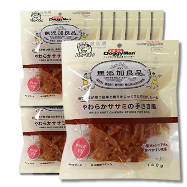 12個セット ドギーマン 無添加良品 やわらかササミの手さき風 140g