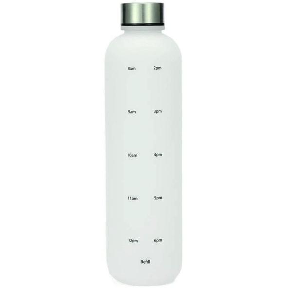 TENTIAL Water Tumbler 水筒 ホワイト 非売品 水筒 ウォーターボトル タイムマーカー付き 1リットル ホワイト 大容量