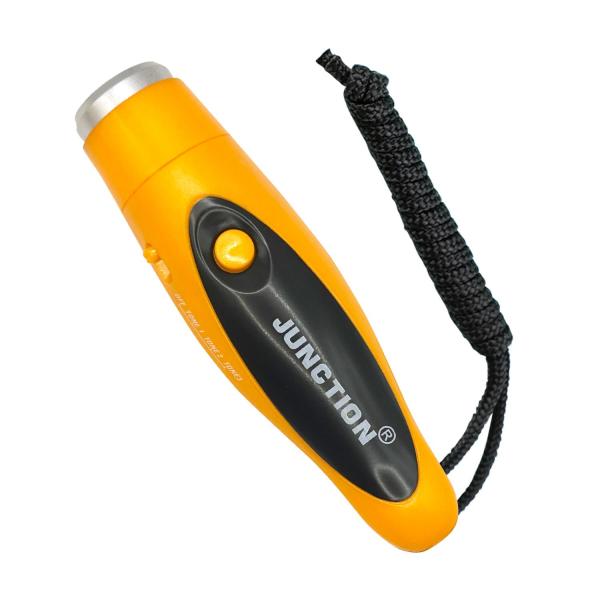 【商品説明】・最大120dbの大音量です。・3種類の音色を切り替えることが出来ます。・口を使わないので、衛生的です。【商品仕様】カラー イエロー