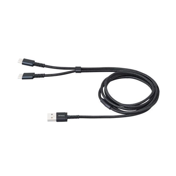 他サイト： セイワ D606 Y字USBケーブル AtoC+C  1.0m ブラック SEIWAの商品画像