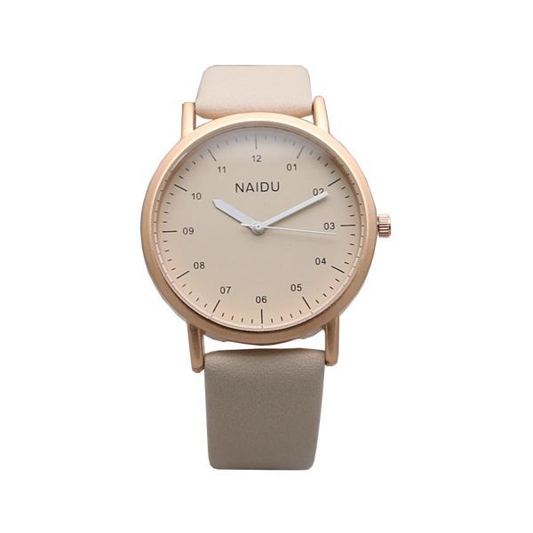 腕時計 レディース ベージュ 文字盤 見やすい アナログ 防水 ((S