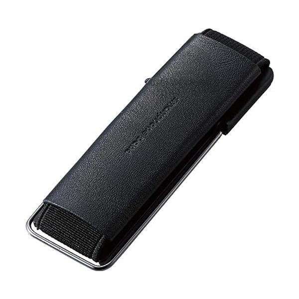 エレコム P-STBLSBK スマホバンド スマホベルトスタンド 落下防止 レザー ブラック ELECOM