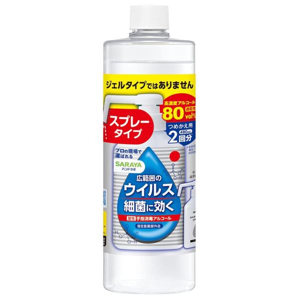 他サイト： 東京サラヤ ハンドラボ 手指消毒スプレーVH 詰替用の商品画像