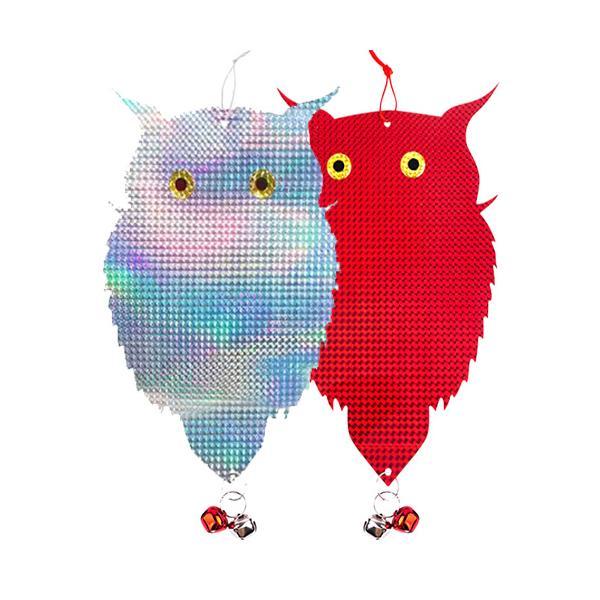 【商品説明】・鳥、鳩の天敵であるフクロウの形をした鈴付きの反射板です。・両面設計なので風で回転しても問題なく効果を発揮します。・吊り下げるだけなので誰でも簡単に設置することができます。【商品仕様】縦 約35cm 横 約23cm