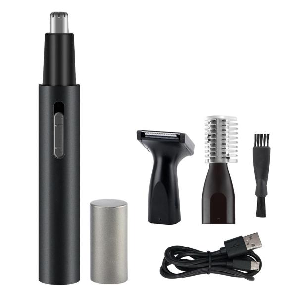 【商品説明】・電動鼻毛カッターは、ヘッドを交換するだけで鼻毛・眉毛・耳毛・ヒゲのトリミングに対応。高速回転モーター（6000rpm）とダブルブレードで、安全に素早くカットできます。男女問わず使用可能です。・内蔵バッテリー搭載の充電式。付属の...