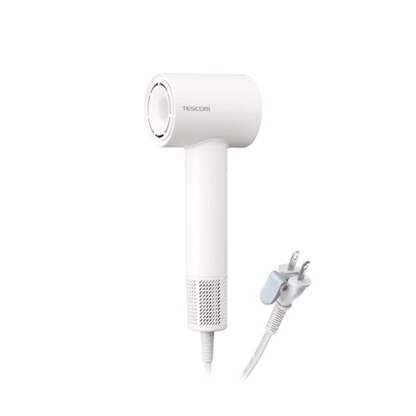 テスコム ヘアドライヤー I字型 マイナスイオン 軽量 コンパクト 冷温風 静音 ラク抜きプラグ ホワイト TD760A-W テスコム（TESCOM） ヘアドライヤー I字型 マイナスイオン 軽量