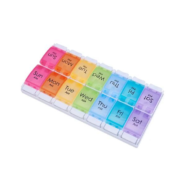 【商品説明】・1週間分の薬を入れておくことができるピルケースです。・曜日ごとに色が違うので間違えにくくなっています。・午前午後の1日2回分の薬を入れることができます。・ご自宅以外でも、外出先に持ち歩いて使用することもできます。【商品仕様】カ...