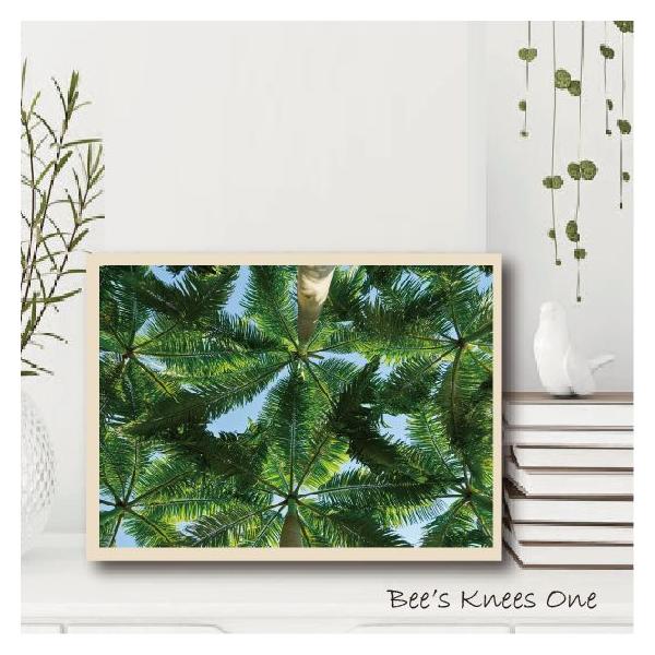 【北欧アートポスター】GREEN　ヤシの木　/ アートパネル ノルディック A3