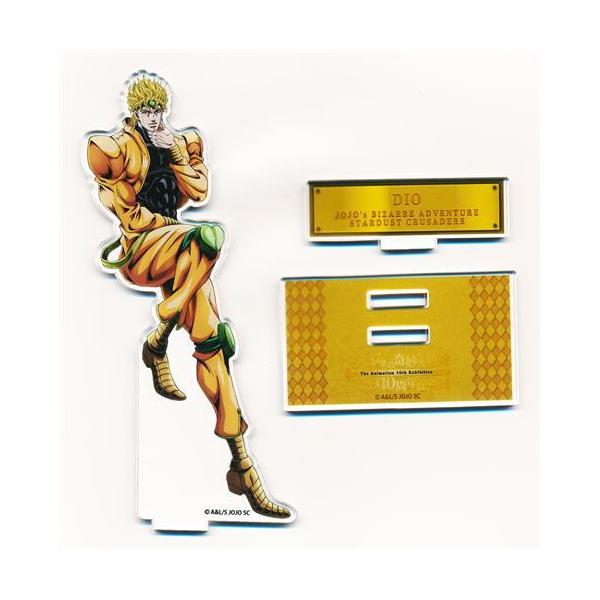 ジョジョの奇妙な冒険 DIO アニメ10周年記念展 アクリルスタンド 缶バッジ ジョジョの奇妙な冒険 アニメ10周年記念展 描きおろしアクリルスタンド