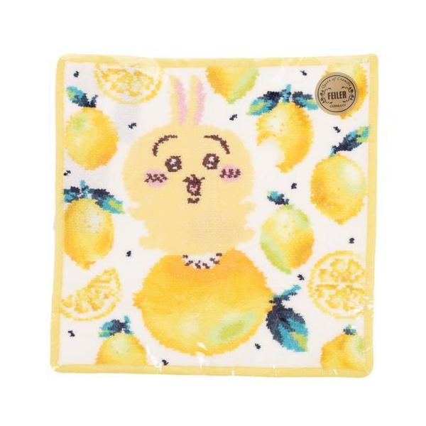 ちいかわ×LOVERARY BY FEILER ハンカチ うさぎレモンドット