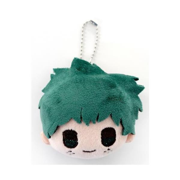 緑色 キャラクター顔 ぬいぐるみ 僕のヒーローアカデミア フェイスぬいぐるみキーホルダー 緑谷出久