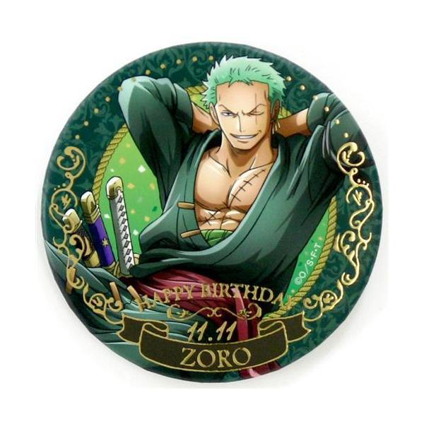 ONE PIECE バースデージュエリー缶バッジ 11月 ロロノア・ゾロ