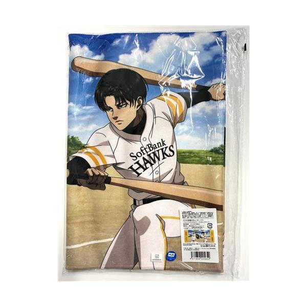激レア未開封美品！進撃の巨人　巨人展グッズ　タオル　エレン　リヴァイ 未開封2024 進撃の巨人 ホークス フェイスタオル ジークVSリヴァイ