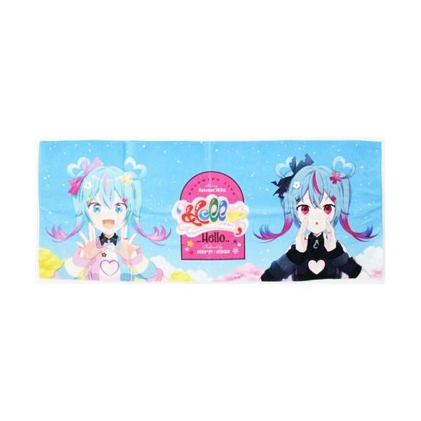 デコミクLIVE starring 初音ミク『Hello』 フェイスタオル デコミク(ライトネス)&amp;デコミク(ダークネス) ボーカロイド ボカロ VO