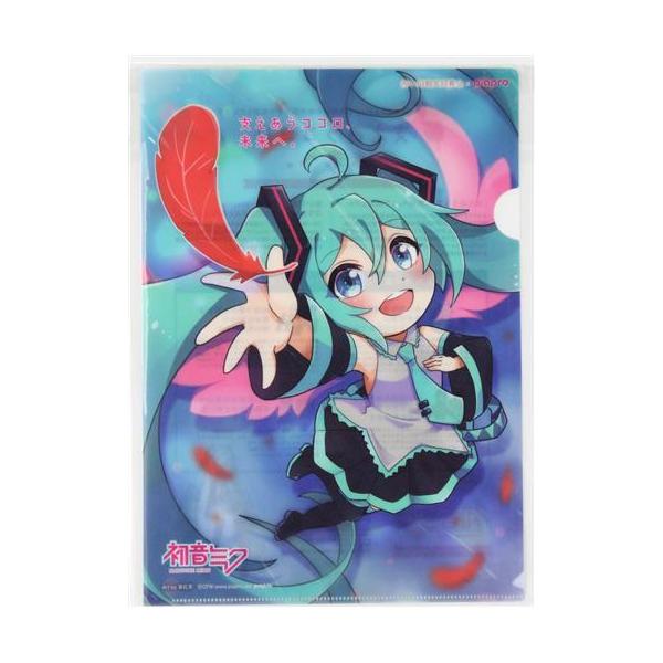 初音ミク 赤い羽根共同募金×ピアプロコラボ企画 2023 ?支えあうココロ、未来へ? 初音ミクコラボクリアファイル B 初音ミク ボーカロイド ボカロ