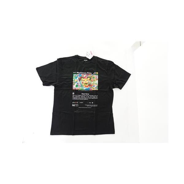 ポケットモンスター ポケモンカードゲーム×はじめしゃちょー×graniph Tシャツ いたずら好きのピチュー(P-Lab.) (ブラック/XLサイズ)