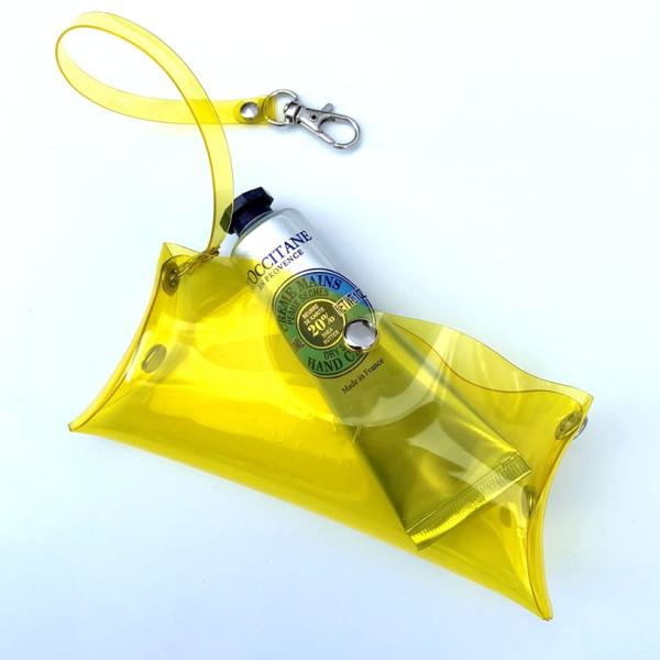 クリアポーチ 透明 ロクシタンハンドクリーム ポーチ クリアケース 小物入れ メンズ レディース PVC 撥水 全11色 acp pst Yahoo店 送料無料 受注生産 2~4週