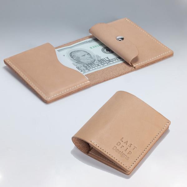 本革 コンパクト 二つ折り財布 小銭入れつき 財布 薄型 2つ折り財布 メンズ レディース ヌメ革 革 レザーnfl pst Yahoo店 送料無料 受注生産 2~4週