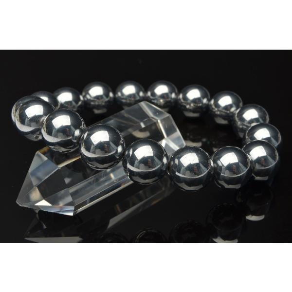 テラヘルツ鉱石 ラウンド 6mm ブレスレット_B110-6 ☆5000円以上 