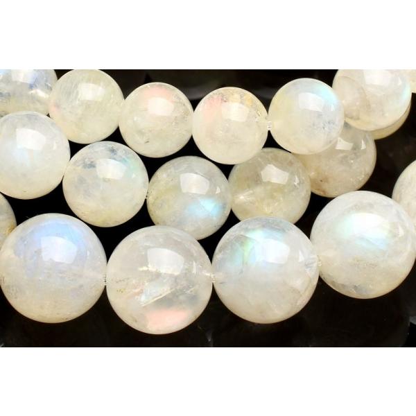 マダガスカル産◇オーロラシラー レインボームーンストーン 11.5mm